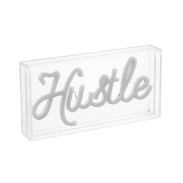 Hustle Contemporary Glam Acrylic Box USB Operated LED Neon Light - JONATHAN Y